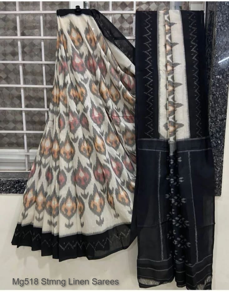 Mg518 Stmng Linen Sarees