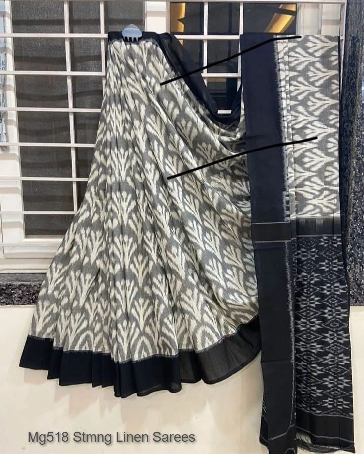 Mg518 Stmng Linen Sarees