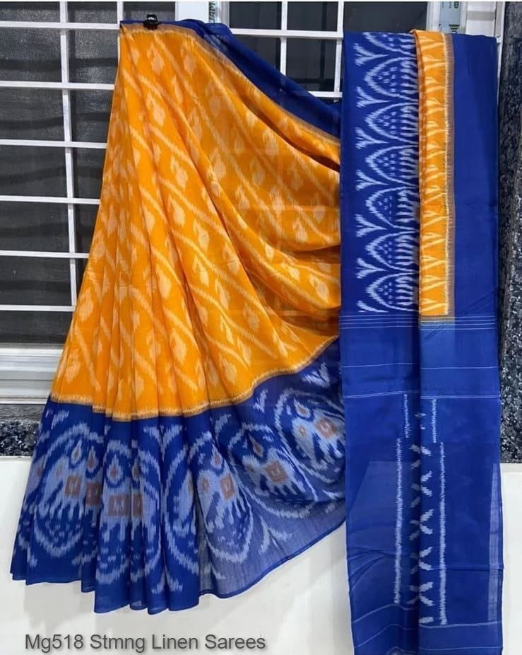 Mg518 Stmng Linen Sarees