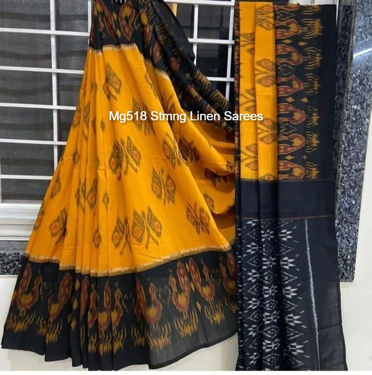 Mg518 Stmng Linen Sarees