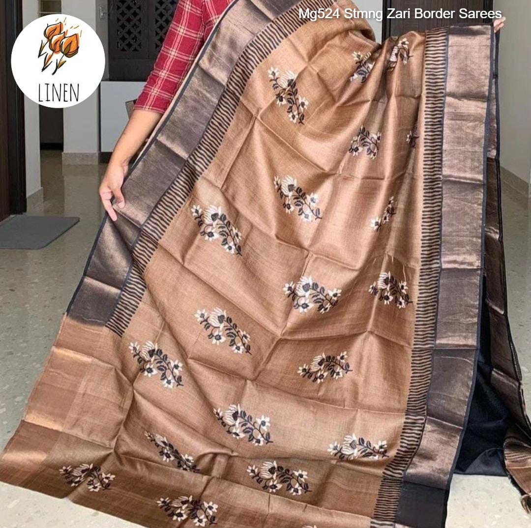 Mg524 Stmng Zari Border Sarees