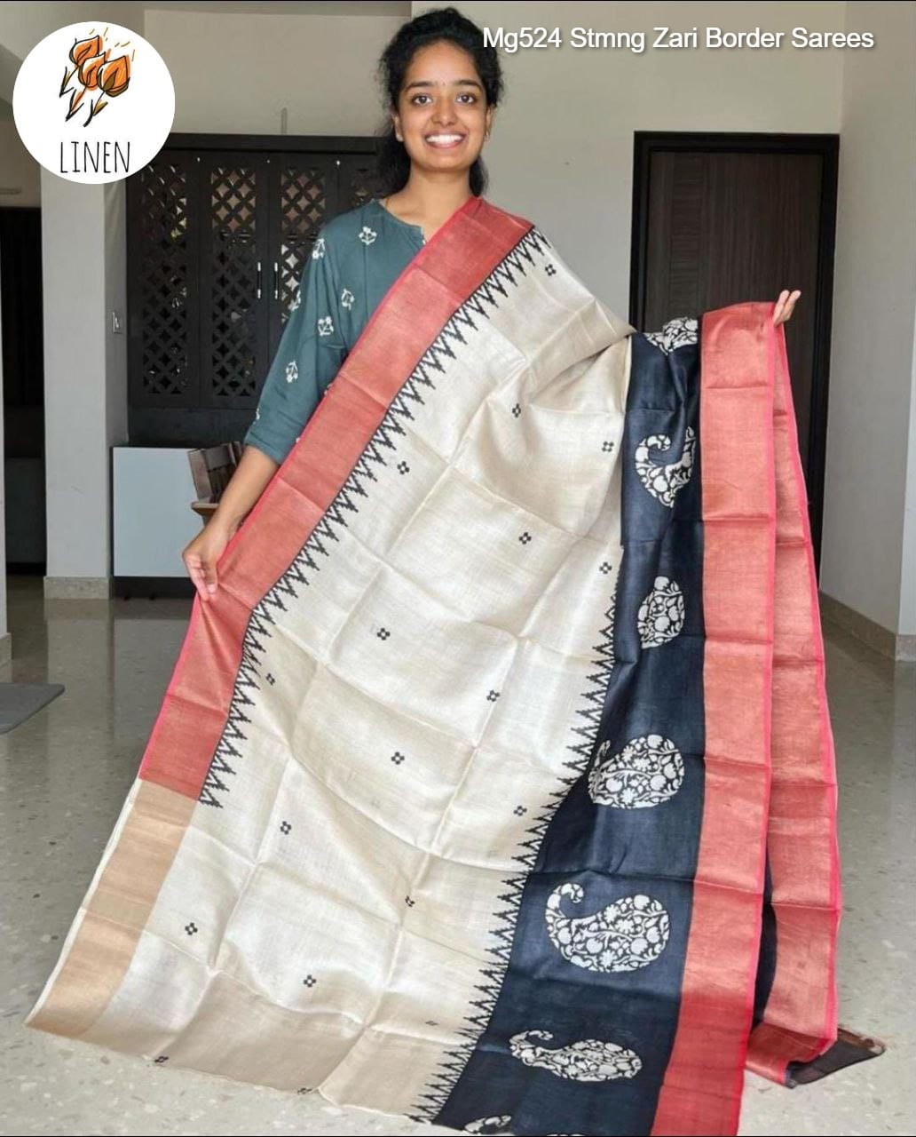 Mg524 Stmng Zari Border Sarees
