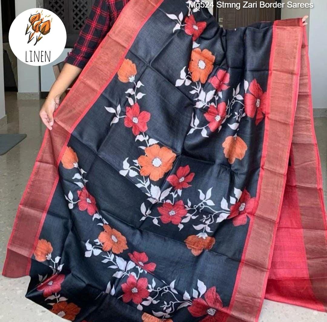 Mg524 Stmng Zari Border Sarees