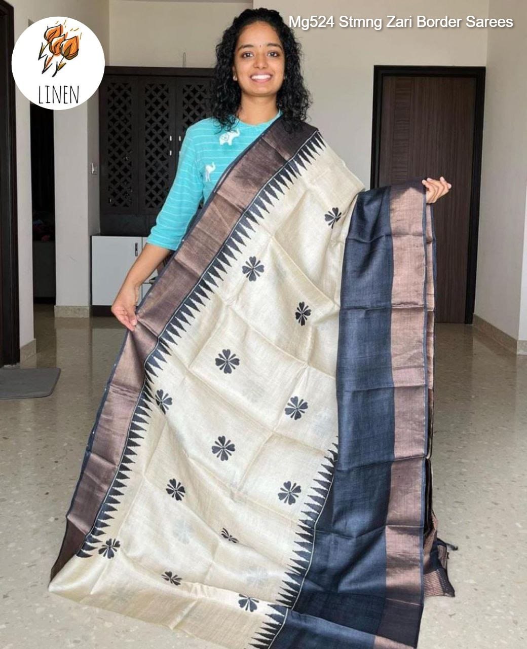 Mg524 Stmng Zari Border Sarees