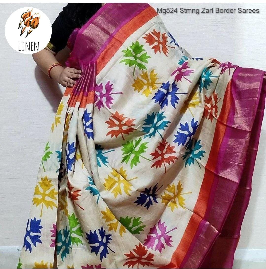 Mg524 Stmng Zari Border Sarees
