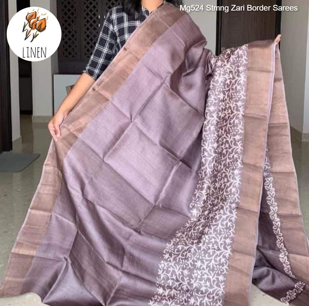 Mg524 Stmng Zari Border Sarees