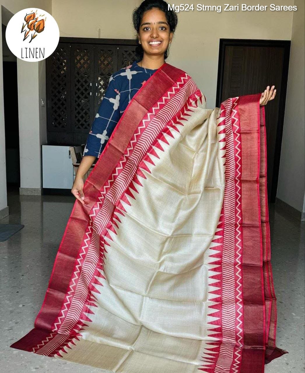 Mg524 Stmng Zari Border Sarees