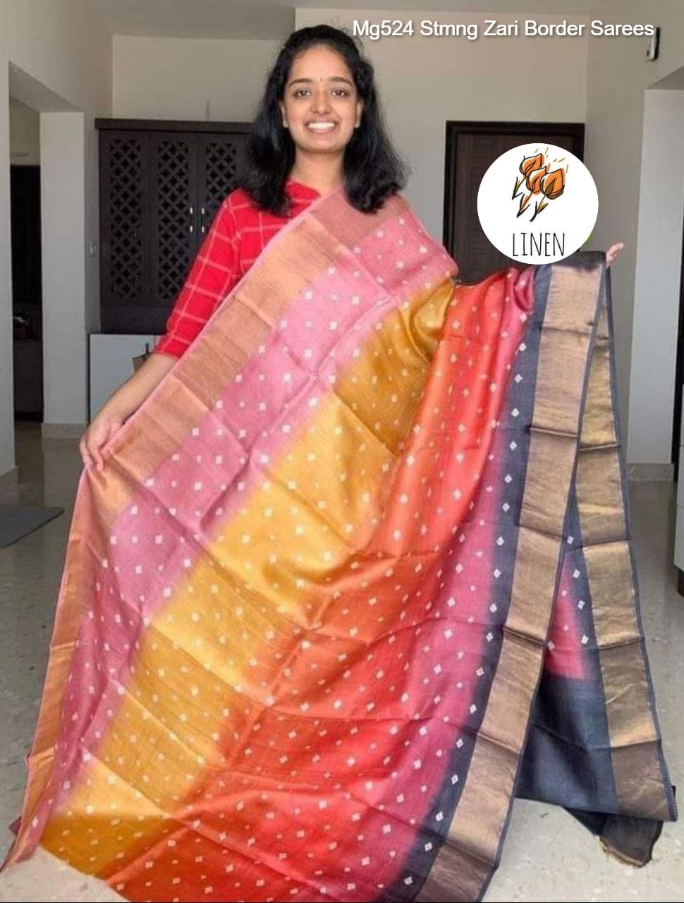 Mg524 Stmng Zari Border Sarees