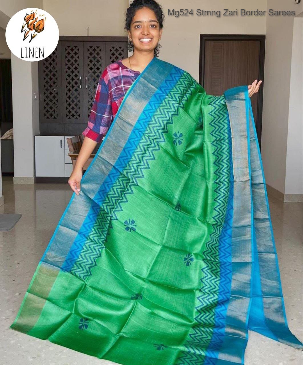 Mg524 Stmng Zari Border Sarees