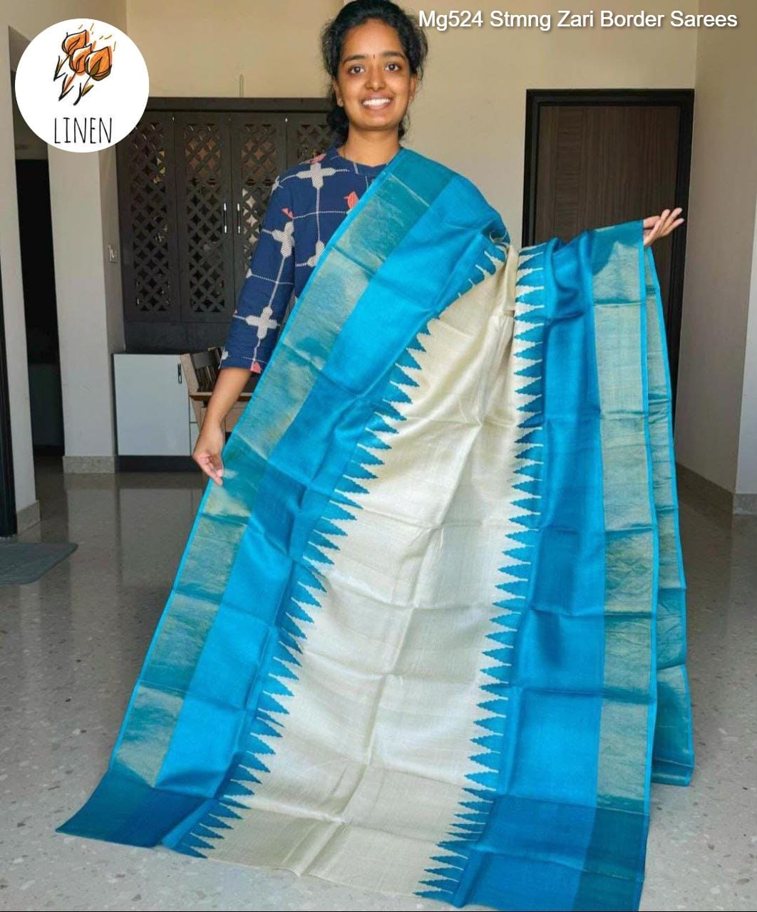 Mg524 Stmng Zari Border Sarees
