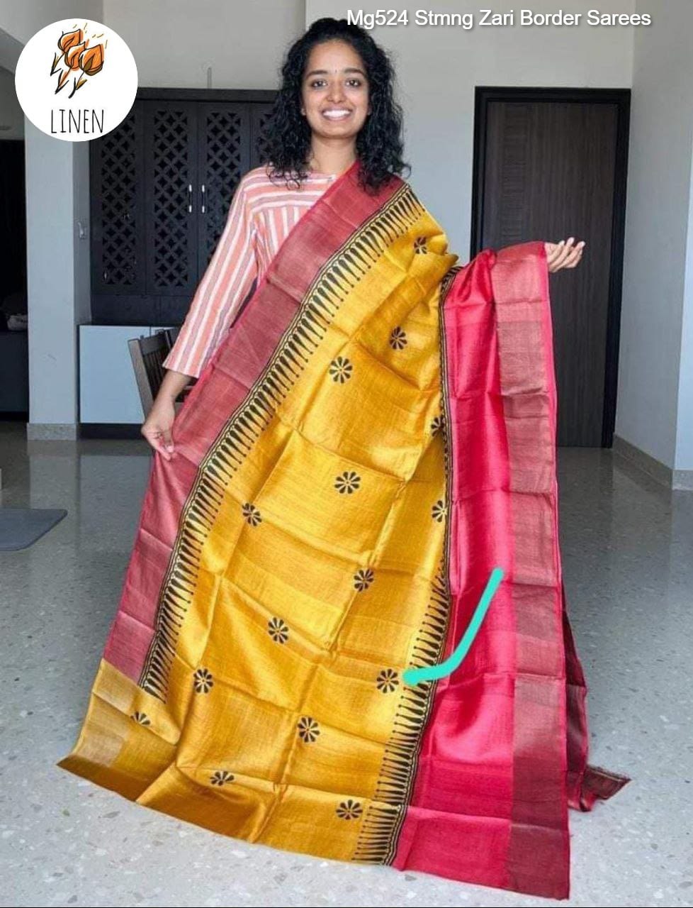 Mg524 Stmng Zari Border Sarees