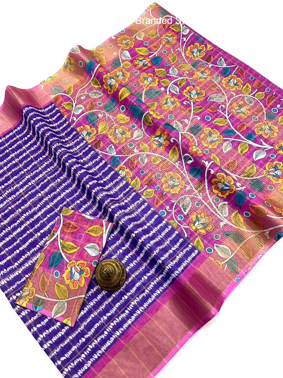 Mg526 Colour Non-Branded Stmng Gold Jari Sarees