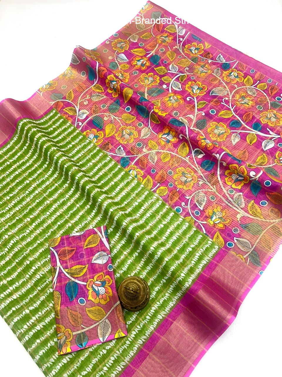 Mg526 Colour Non-Branded Stmng Gold Jari Sarees