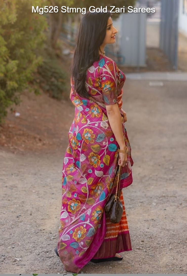 Mg526 Stmng Gold Zari Sarees