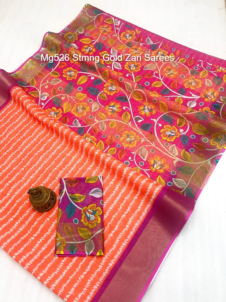 Mg526 Stmng Gold Zari Sarees