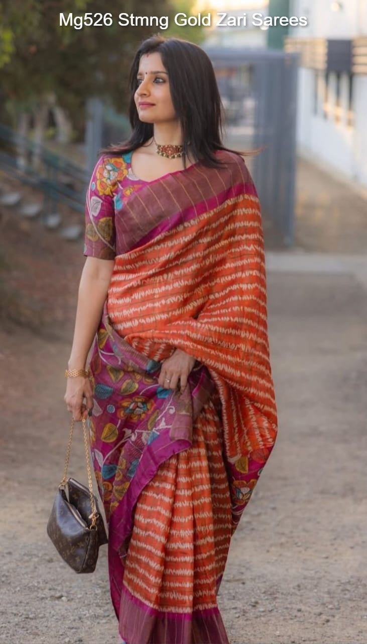 Mg526 Stmng Gold Zari Sarees