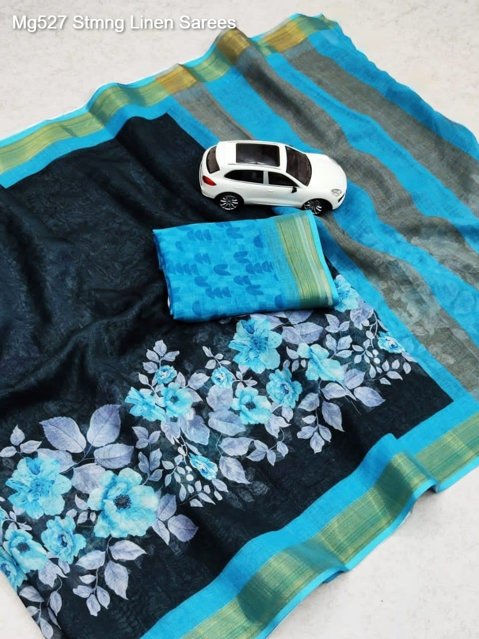 Mg527 Stmng Linen Sarees