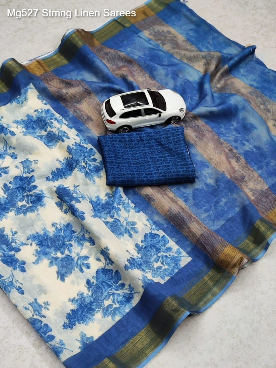 Mg527 Stmng Linen Sarees