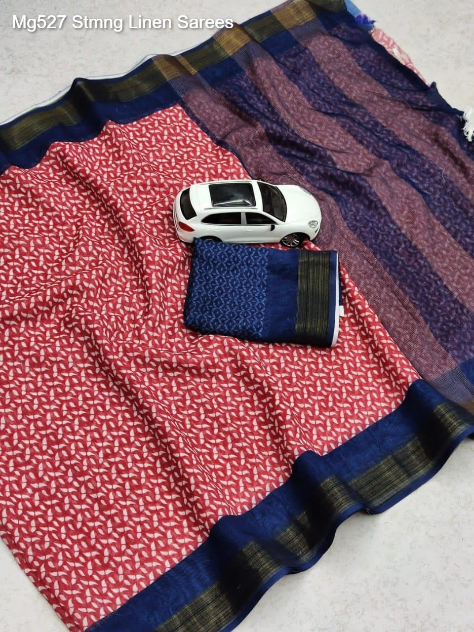 Mg527 Stmng Linen Sarees