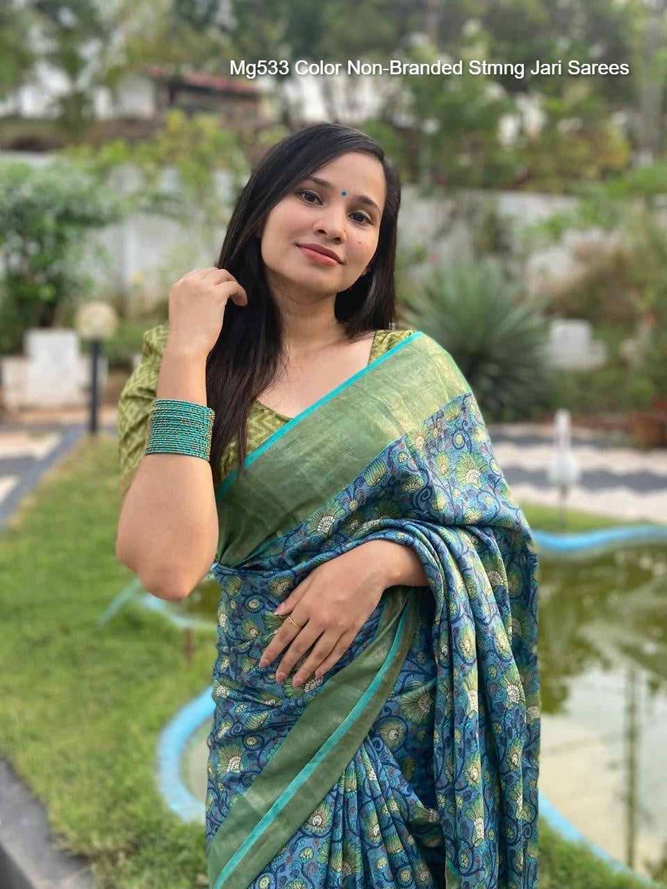 Mg533 Color Non-Branded Stmng Jari Sarees