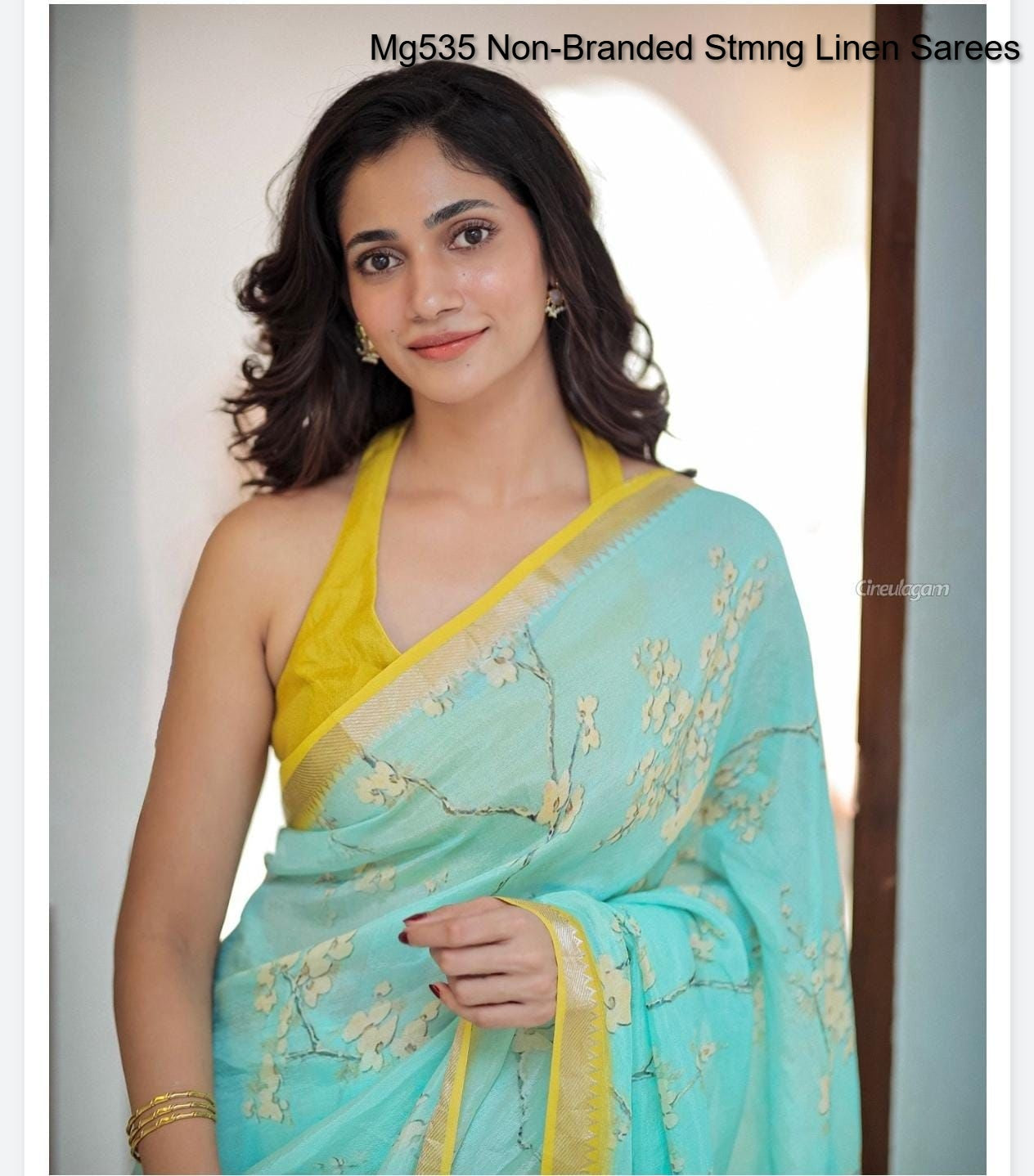 Mg535 Non-Branded Stmng Linen Sarees