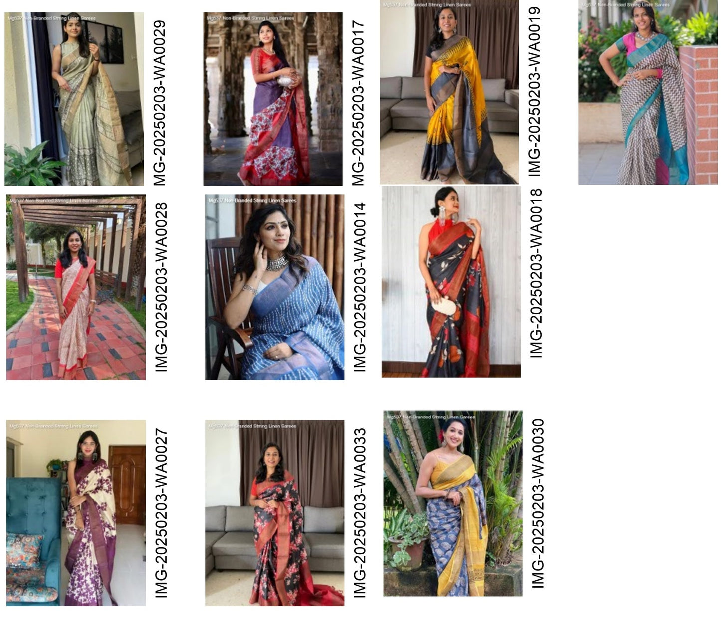 Mg537 Non-Branded Stmng Linen Sarees