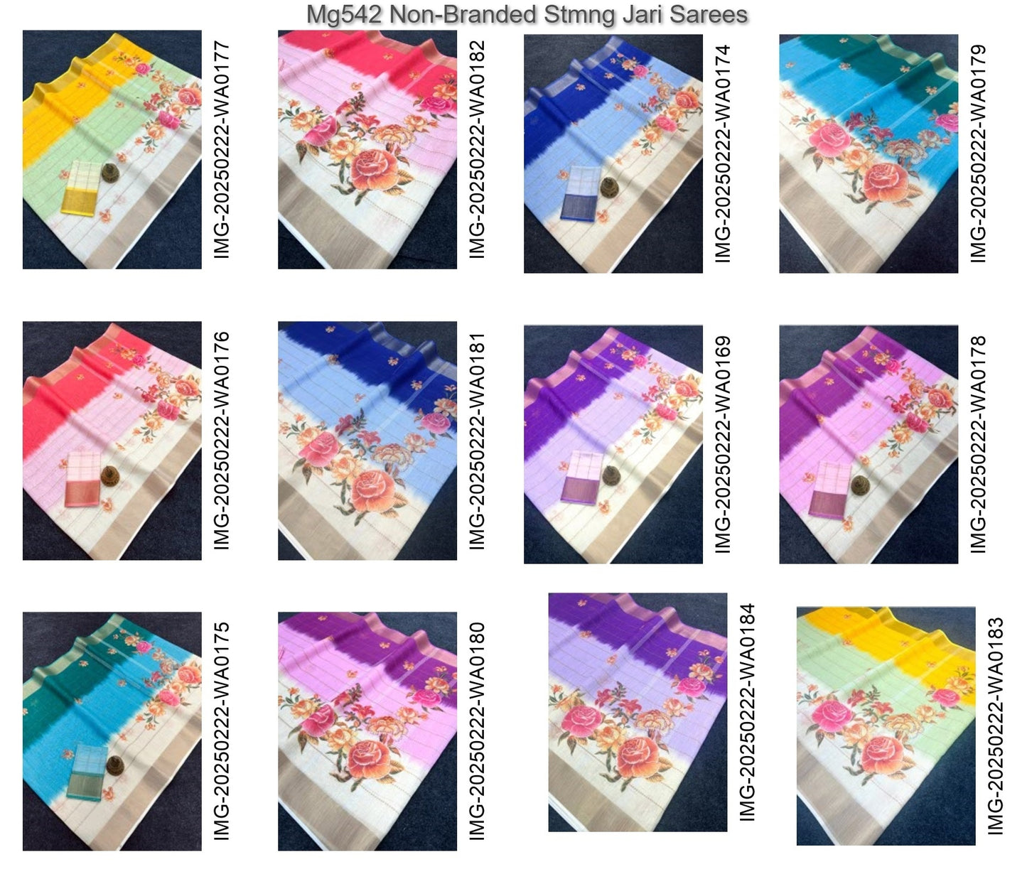 Mg542 Non-Branded Stmng Jari Sarees