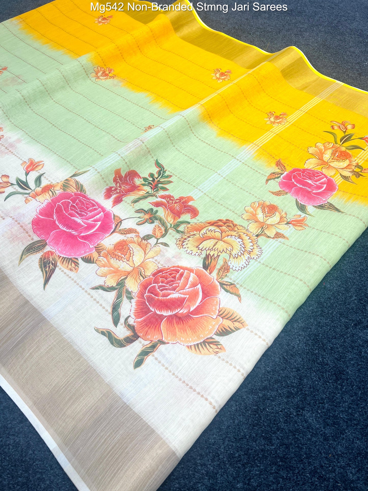 Mg542 Non-Branded Stmng Jari Sarees