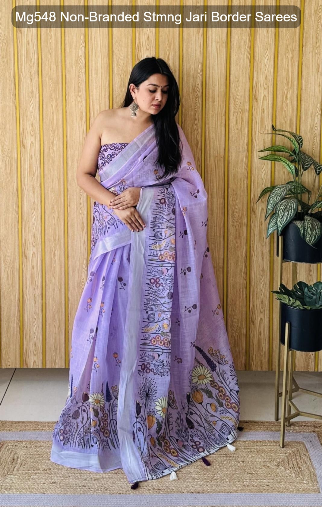 Mg548 Non-Branded Stmng Jari Border Sarees