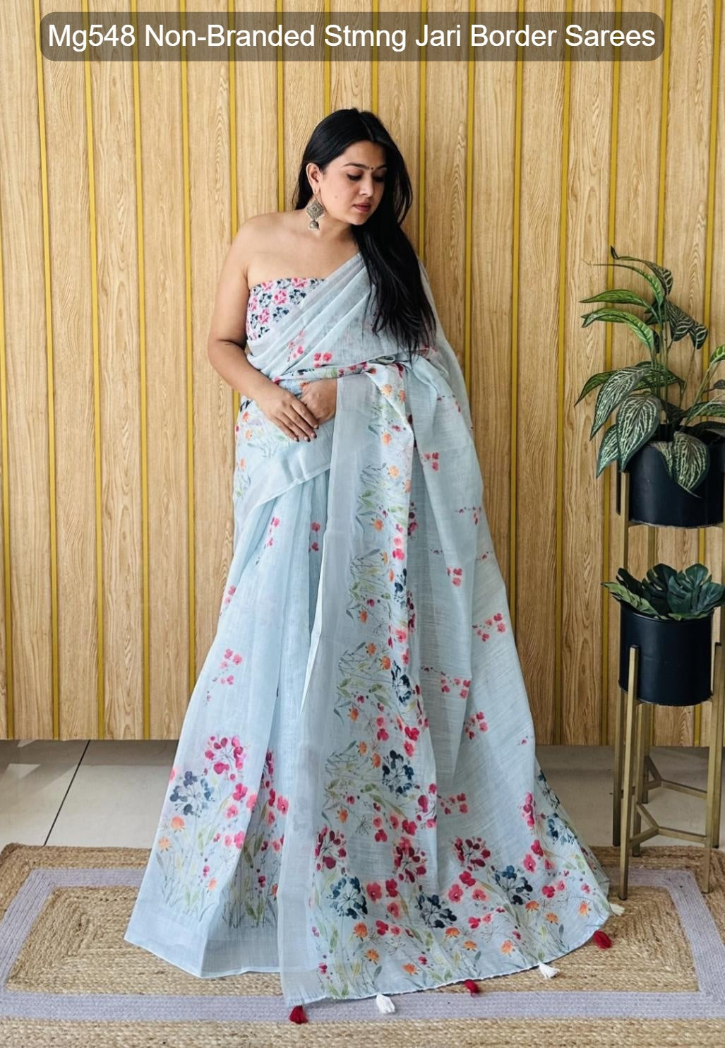 Mg548 Non-Branded Stmng Jari Border Sarees