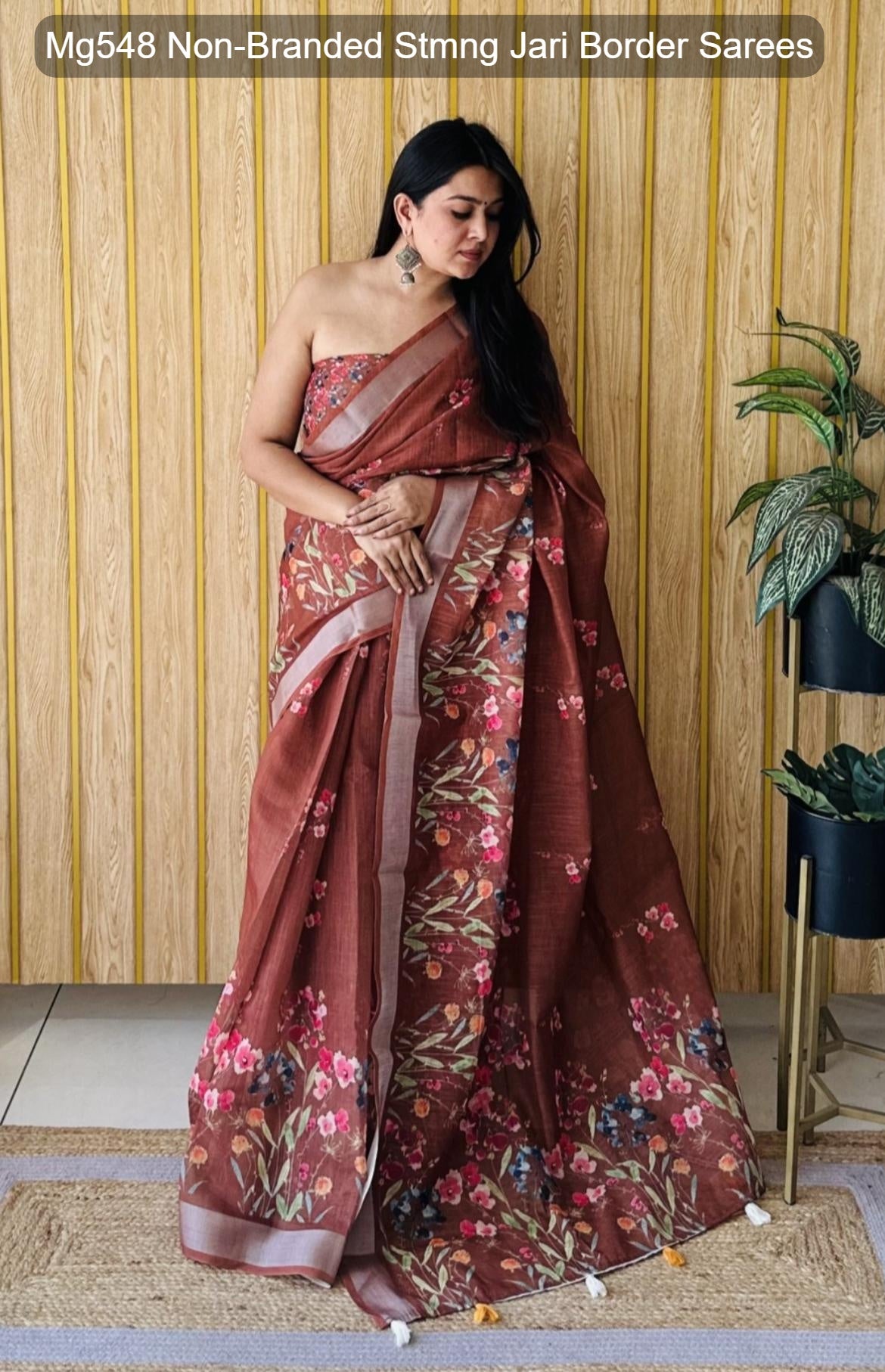 Mg548 Non-Branded Stmng Jari Border Sarees