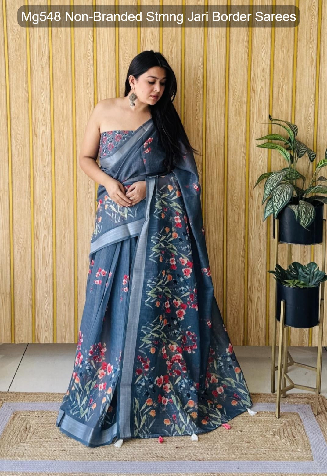 Mg548 Non-Branded Stmng Jari Border Sarees