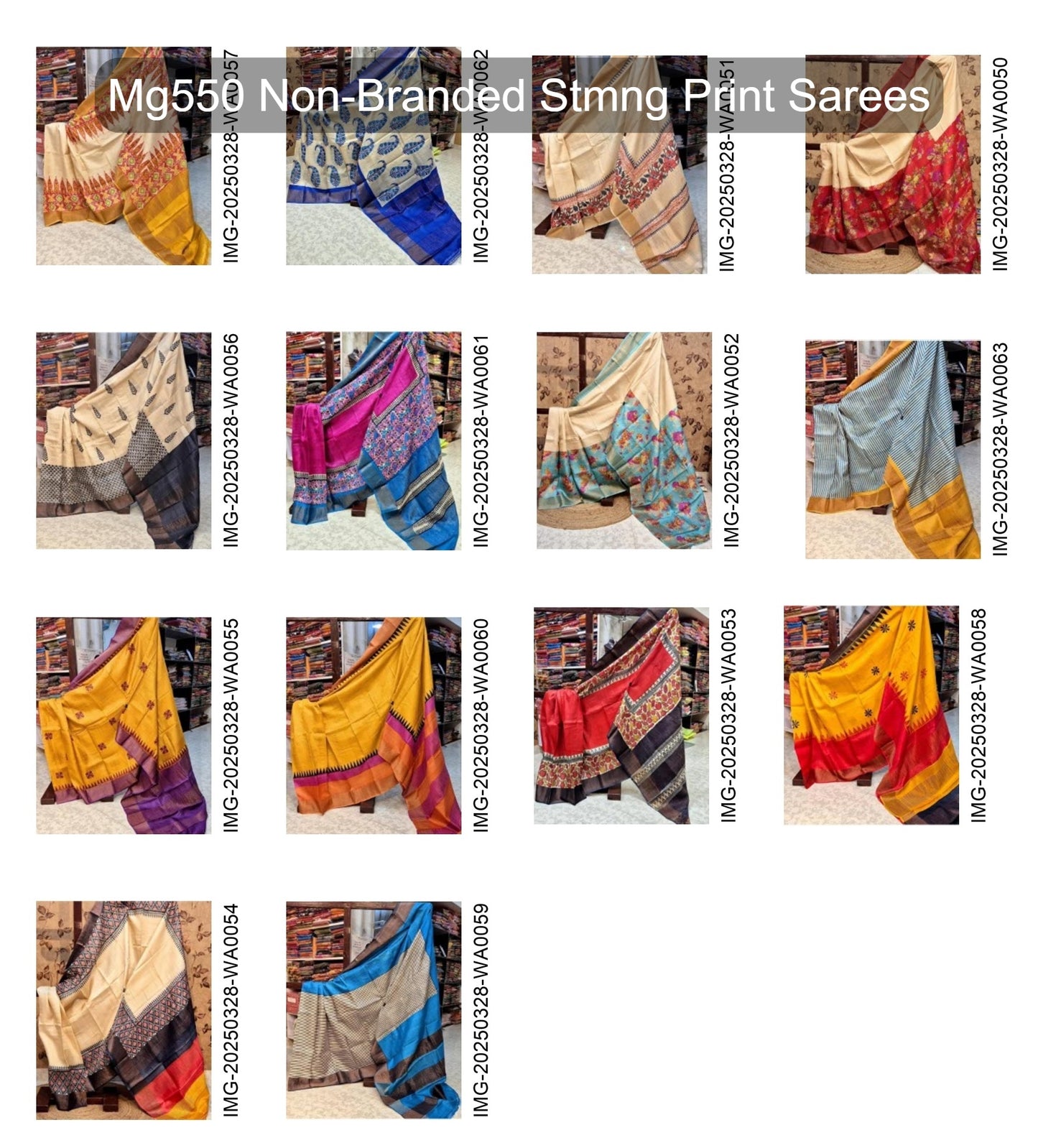 Mg550 Non-Branded Stmng Print Sarees