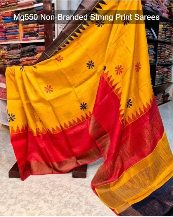Mg550 Non-Branded Stmng Print Sarees
