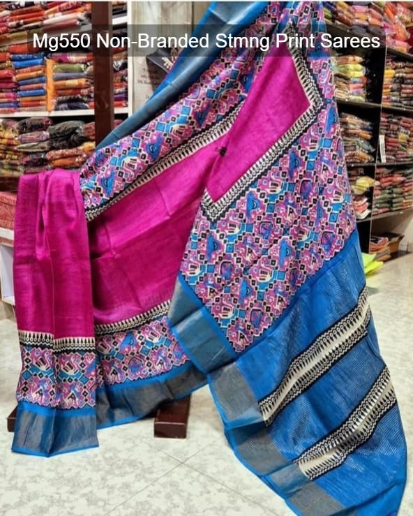 Mg550 Non-Branded Stmng Print Sarees