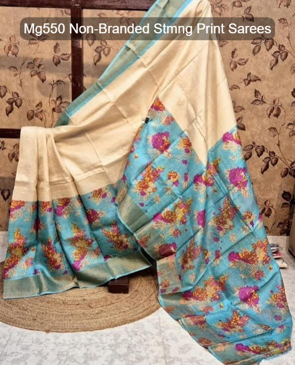 Mg550 Non-Branded Stmng Print Sarees
