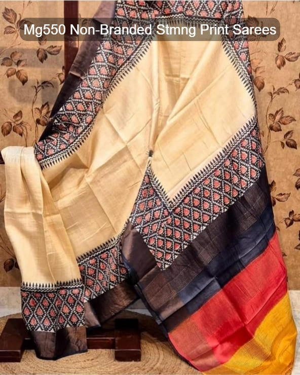 Mg550 Non-Branded Stmng Print Sarees