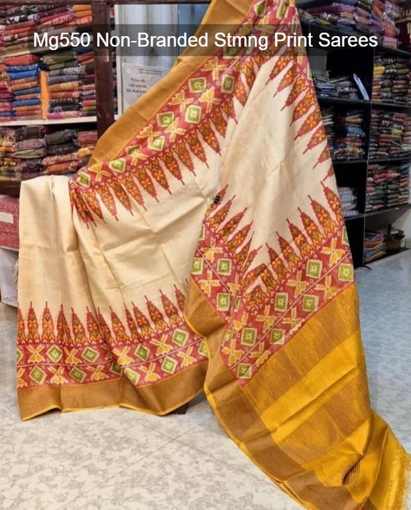 Mg550 Non-Branded Stmng Print Sarees