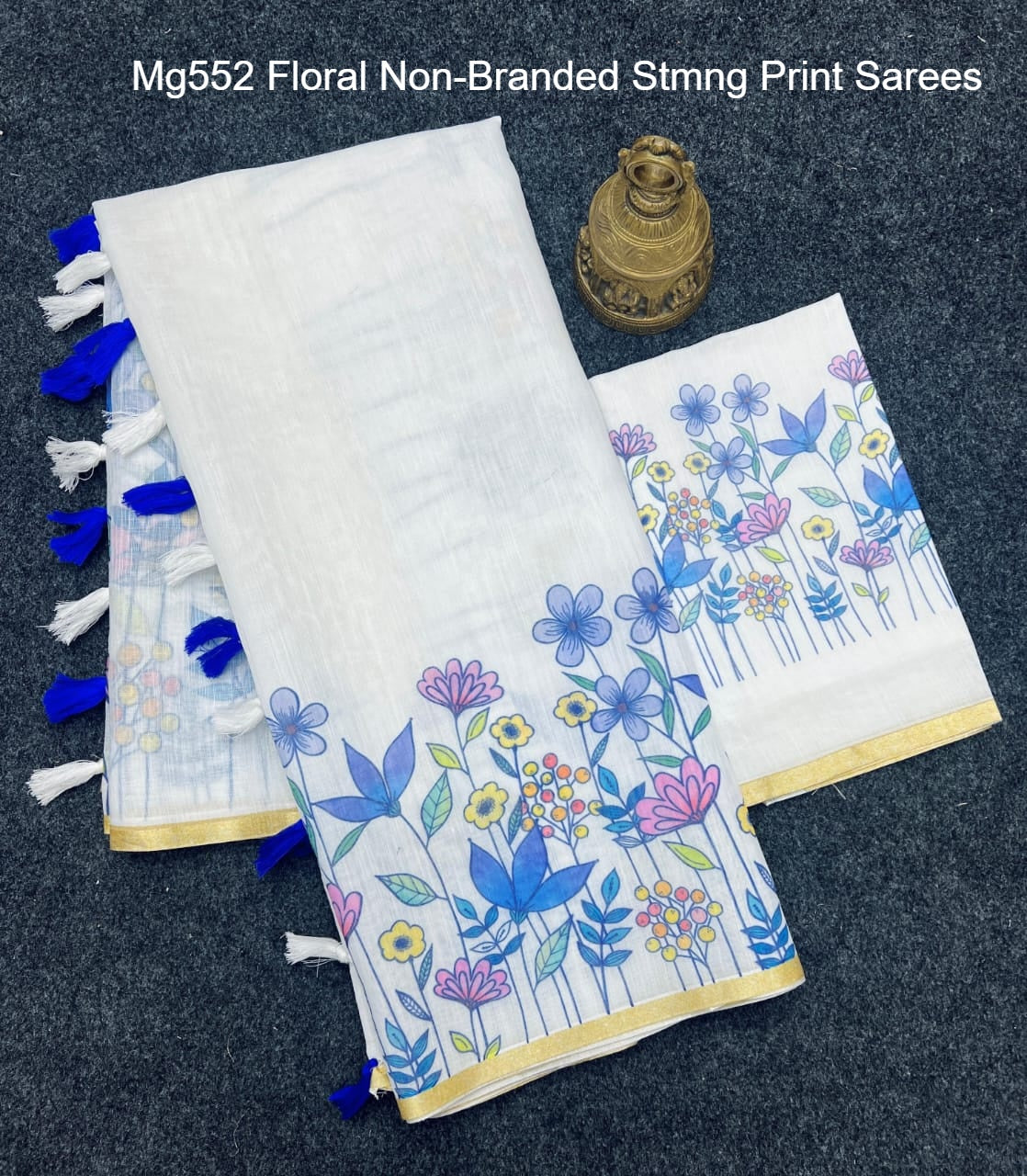Mg552 Floral Non-Branded Stmng Print Sarees