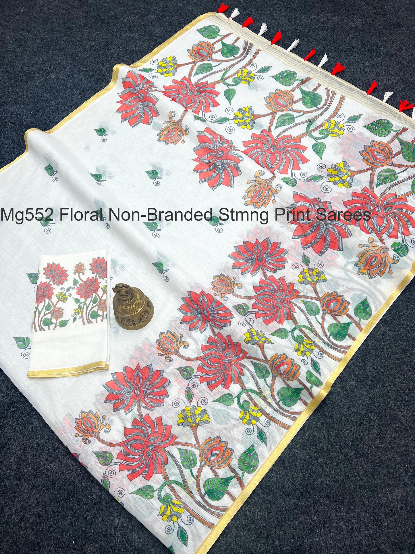 Mg552 Floral Non-Branded Stmng Print Sarees