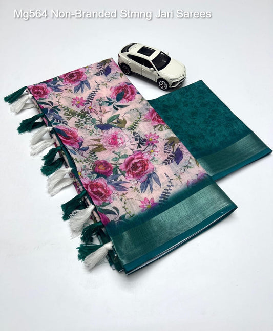 Mg564 Non-Branded Stmng Jari Sarees