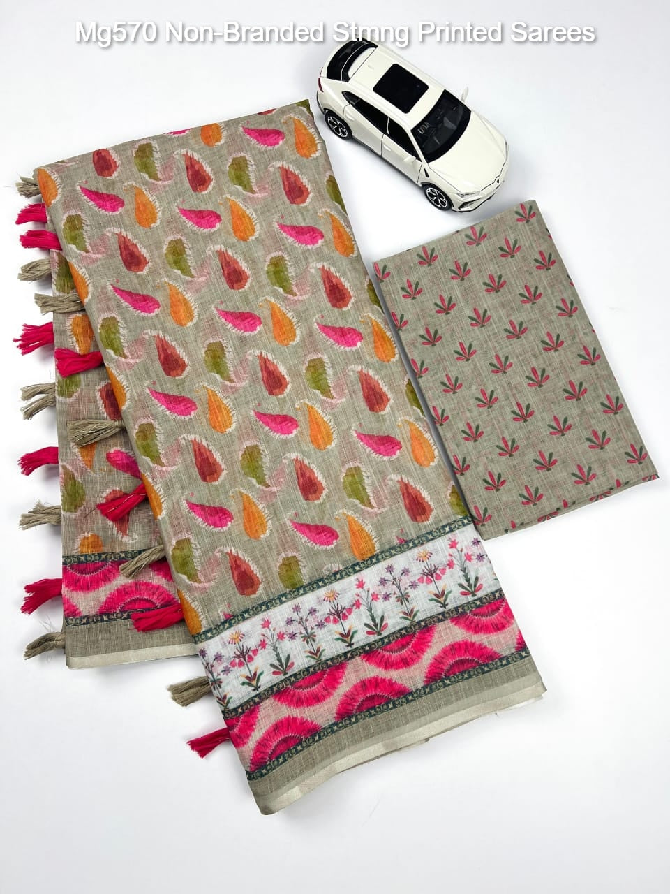 Mg570 Non-Branded Stmng Printed Sarees