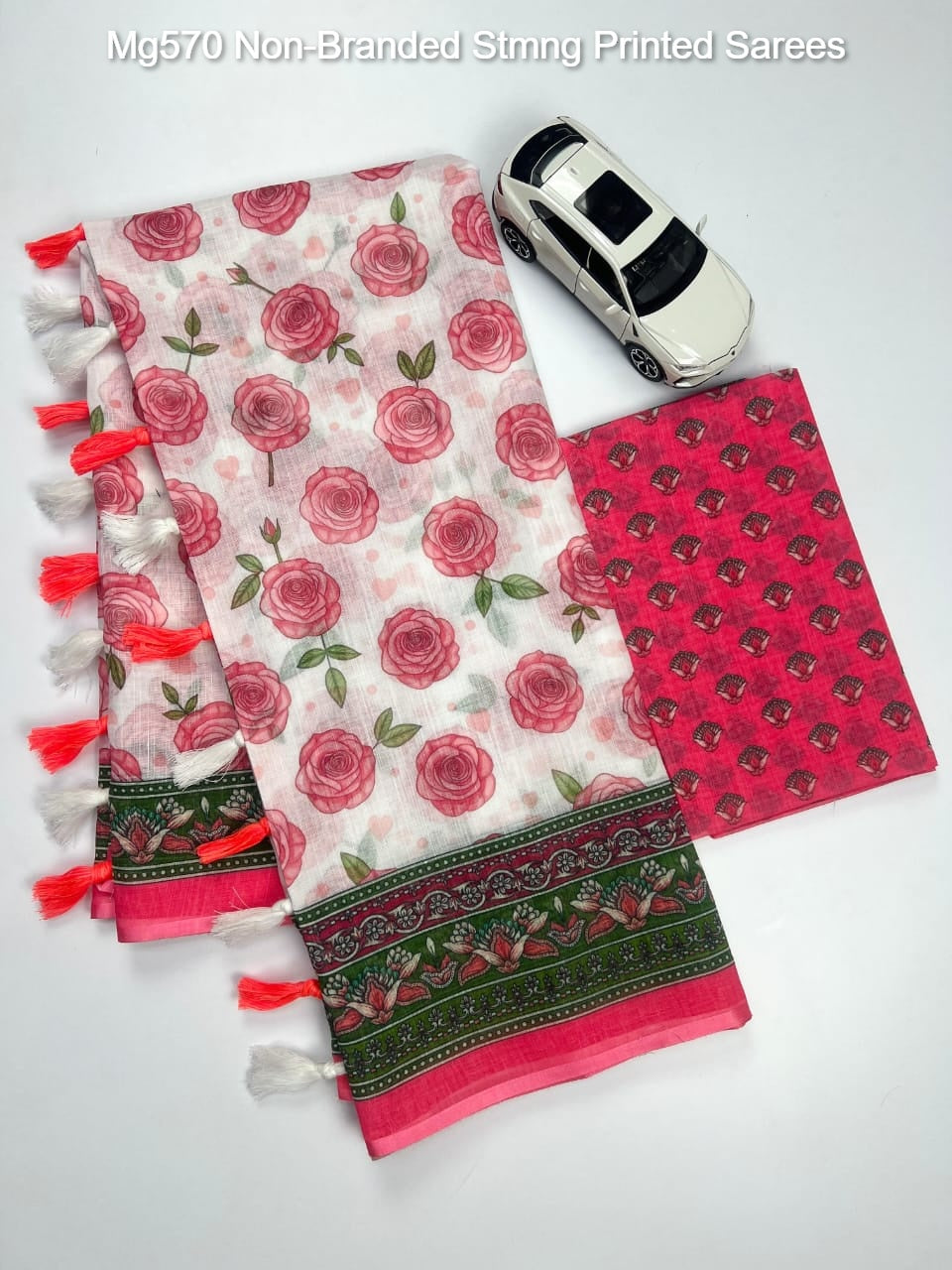 Mg570 Non-Branded Stmng Printed Sarees