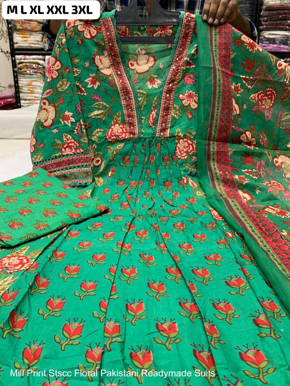 Mill Print Stscc Floral Pakistani Readymade Suits