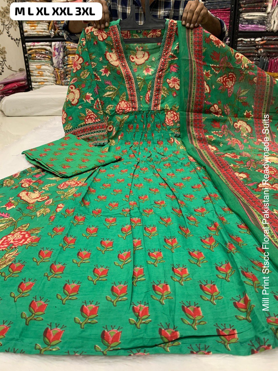 Mill Print Stscc Floral Pakistani Readymade Suits