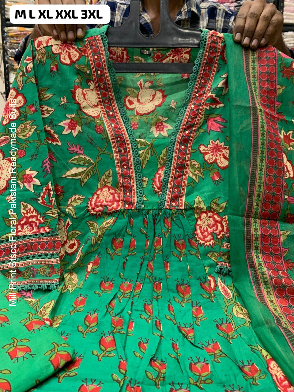 Mill Print Stscc Floral Pakistani Readymade Suits