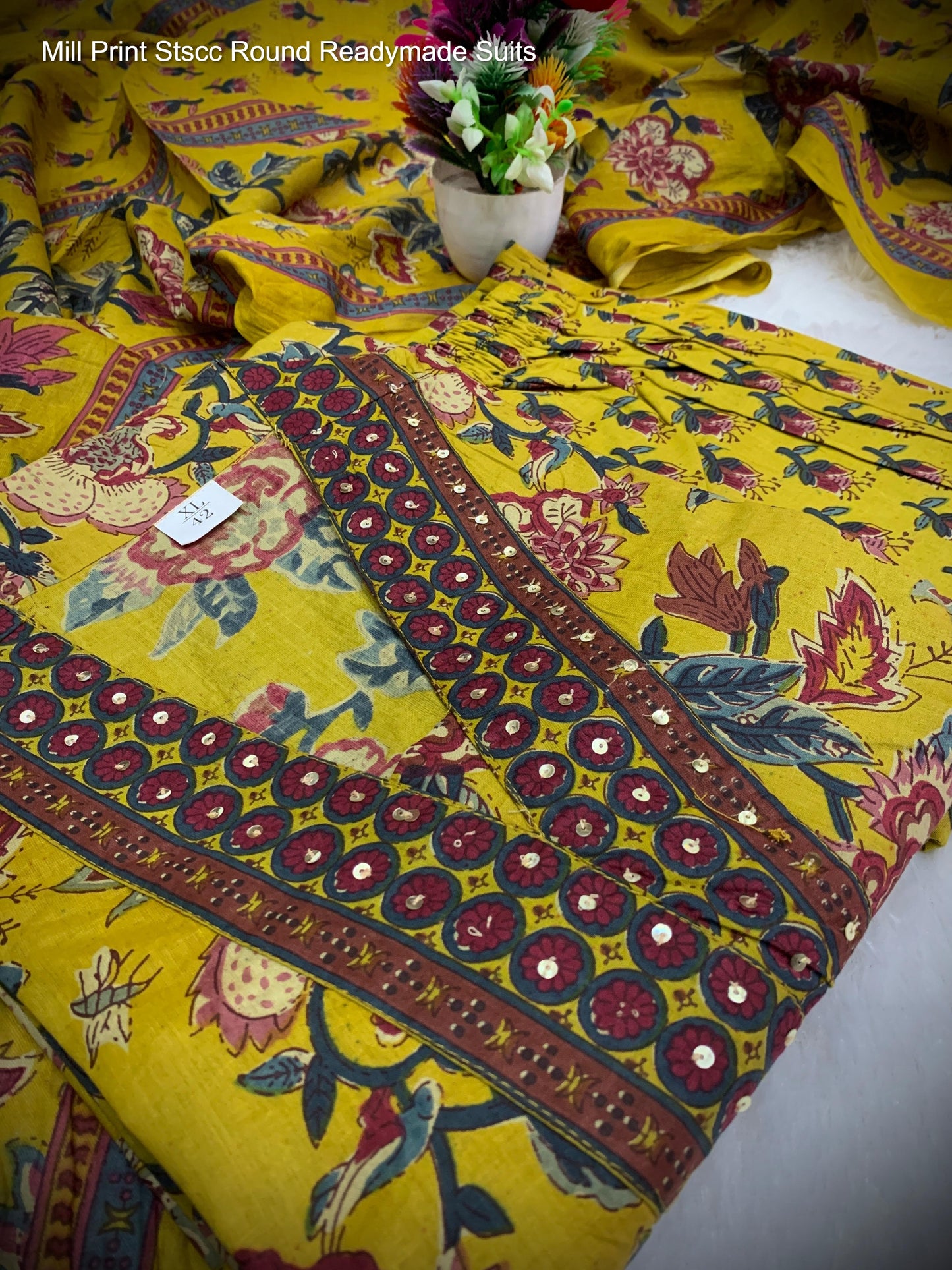 Mill Print Stscc Round Readymade Suits