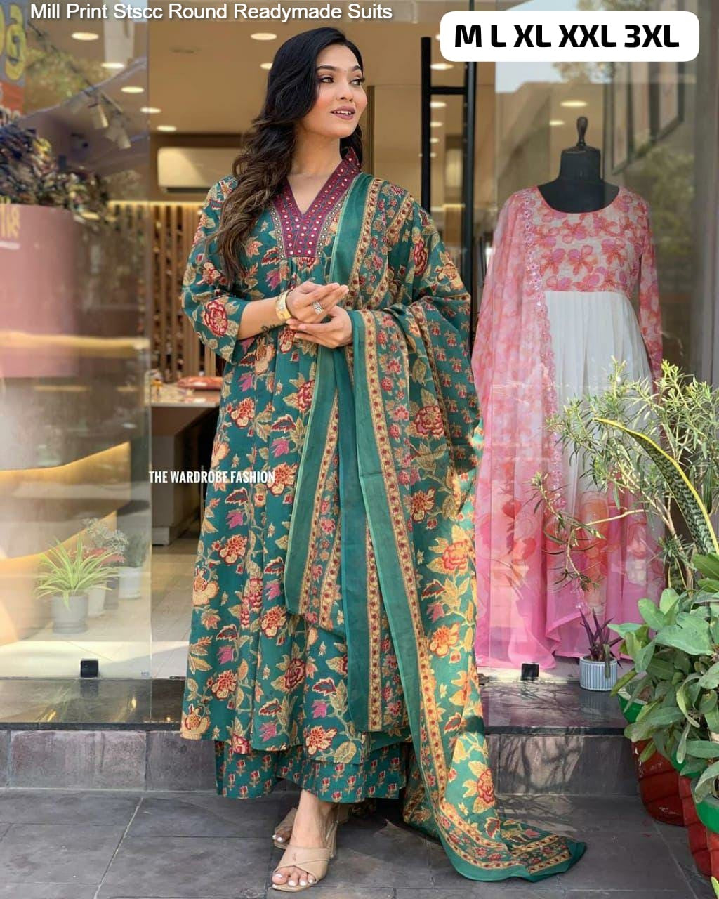 Mill Print Stscc Round Readymade Suits