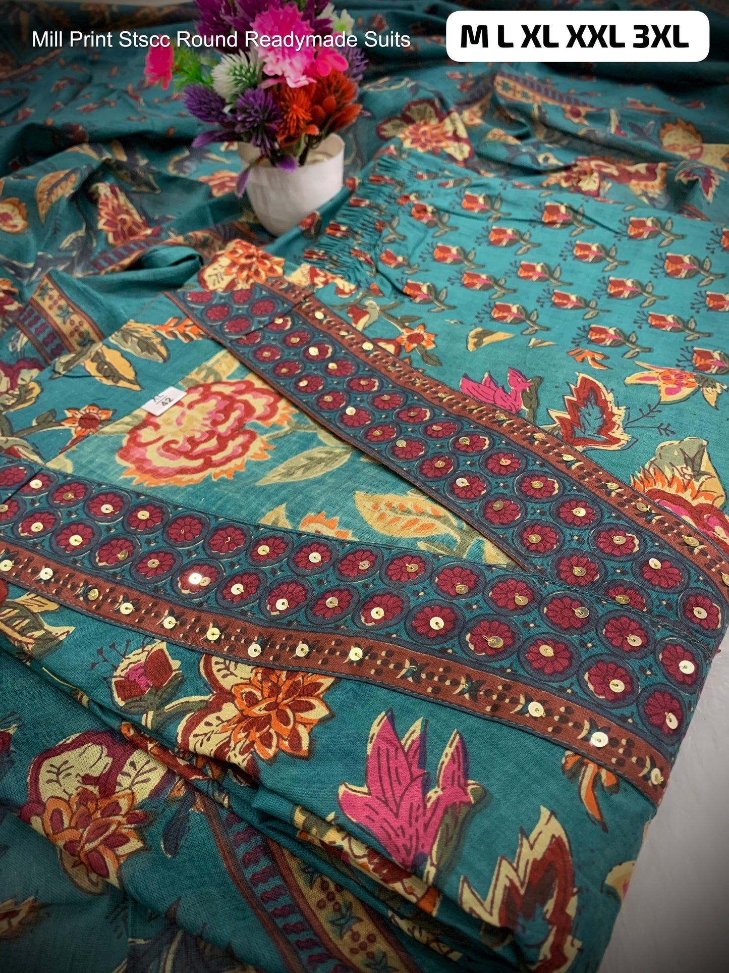 Mill Print Stscc Round Readymade Suits