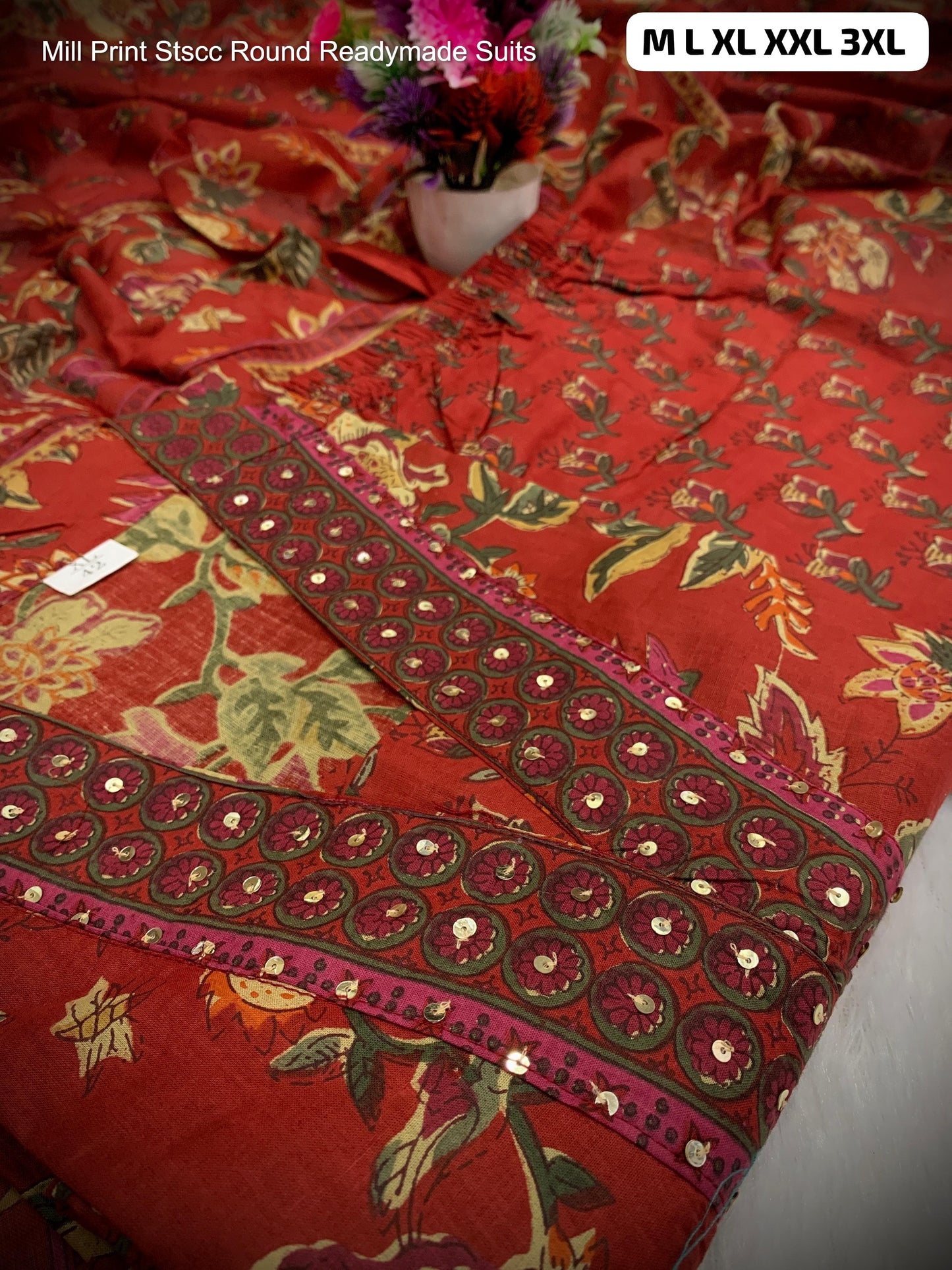 Mill Print Stscc Round Readymade Suits